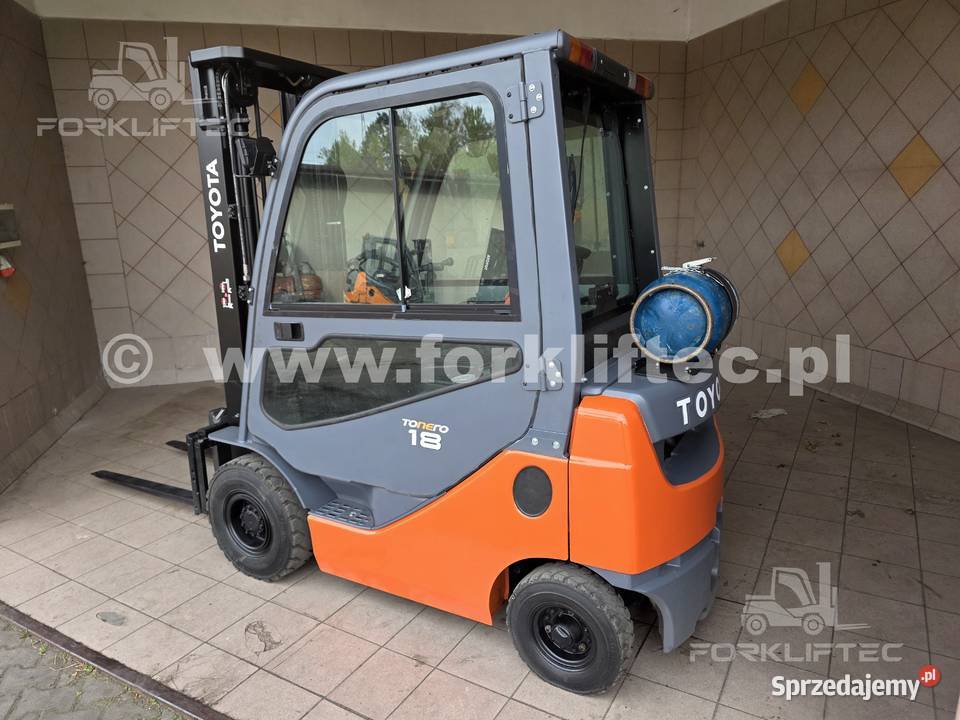 Wózek Widłowy TOYOTA 8FGF18 Kabina Triplex gaz Lędziny sprzedam