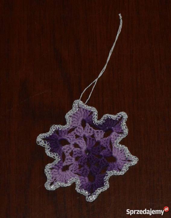 Zawieszka ozdoba szydełkowa na choinkę gwiazdka opolskie Kluczbork