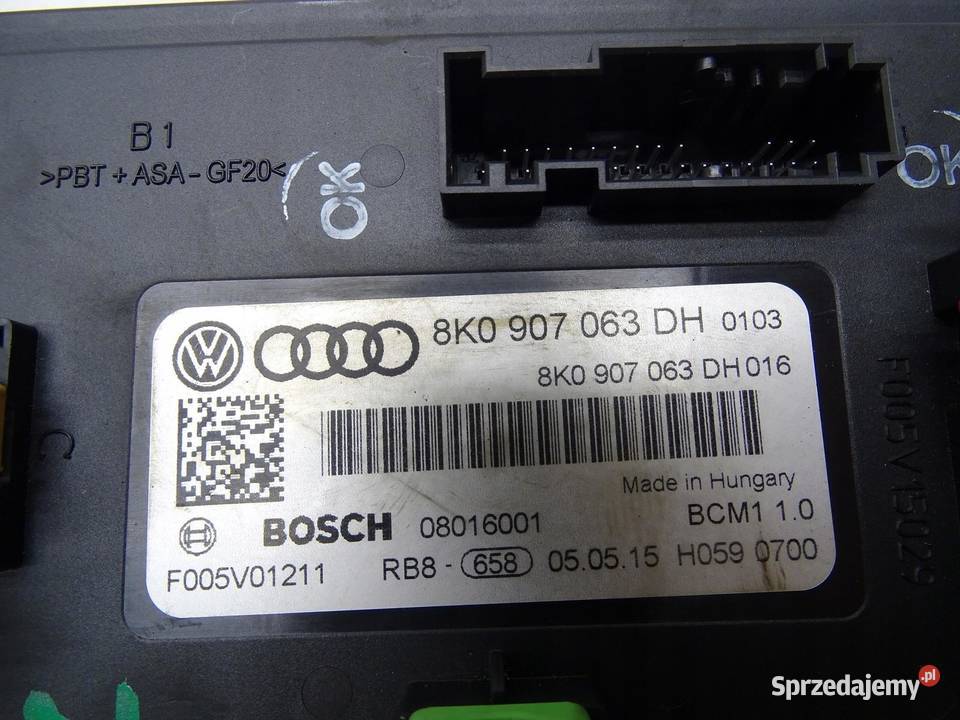 MODUŁ STEROWNIK KOMFORTU 8K0907063DH AUDI A4 B8 osobowe