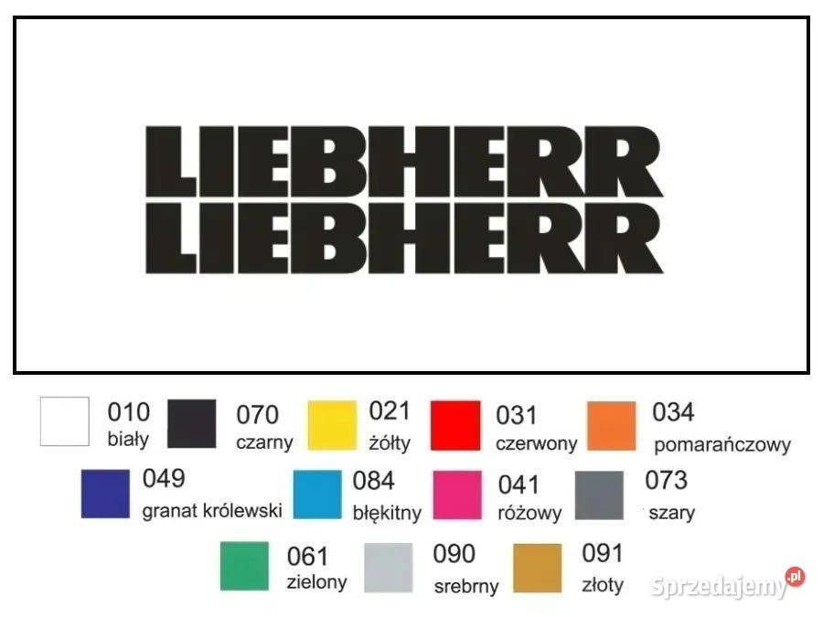 Naklejka wlepka LIEBHERR 49 2 Zamiennik Karoseria Janików