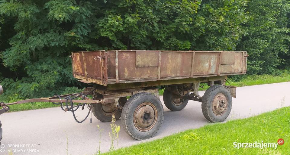 Przyczepa rolnicza D43 Wywrotka kiprówka na dwie małopolskie Dąbrowa Tarnowska
