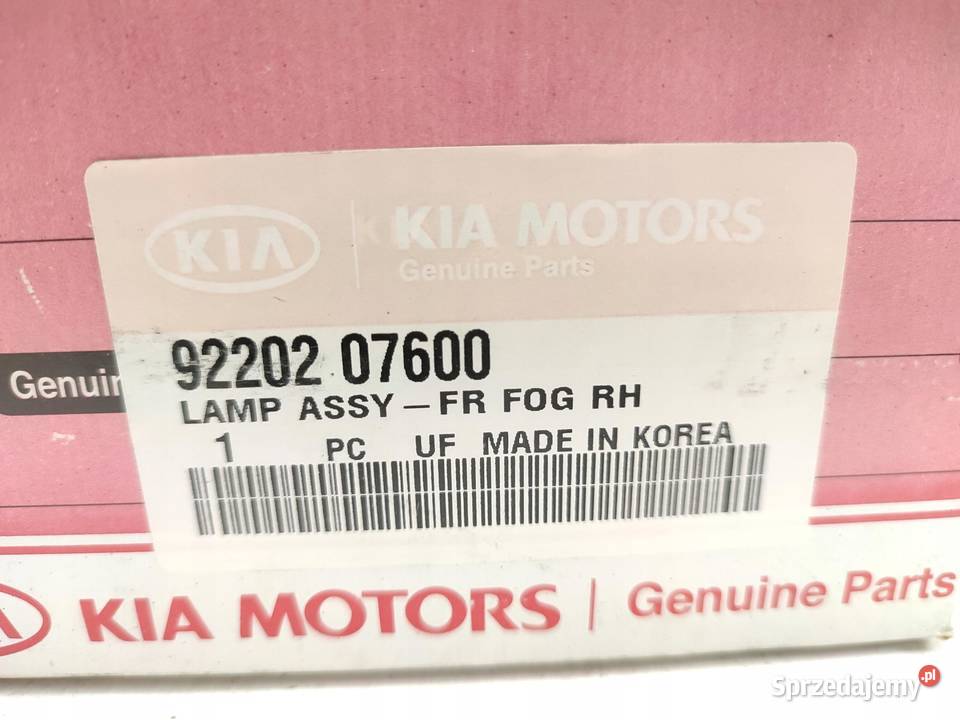 HALOGEN LAMPA PRZECIWMGIELNA PRAWE KIA PICANTO lubelskie