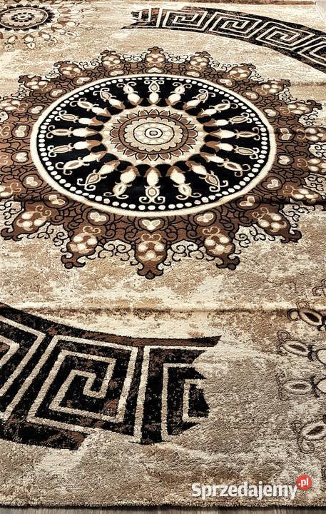 OUTLET Dywan BAROKOWY MANDALA brązowy czarny 240 Przeciszów