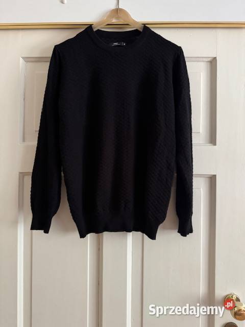 Sweter męski M Carry czarny we wzór jednolity Rozmiar M Częstochowa