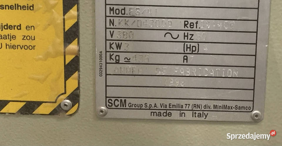 Wyrówniarko grubościówka SCM wiertarka pozioma Wadowice