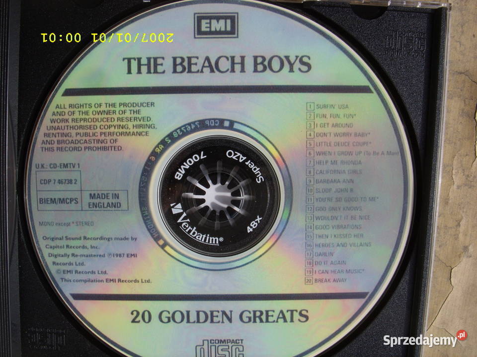 ROCK CD THE BEACH BOYS20 GREATEST HITS Wołów