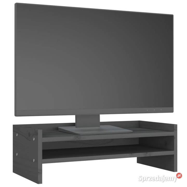 Podstawka na monitor szara 50x24x16 lite drewno Pozostałe Warszawa