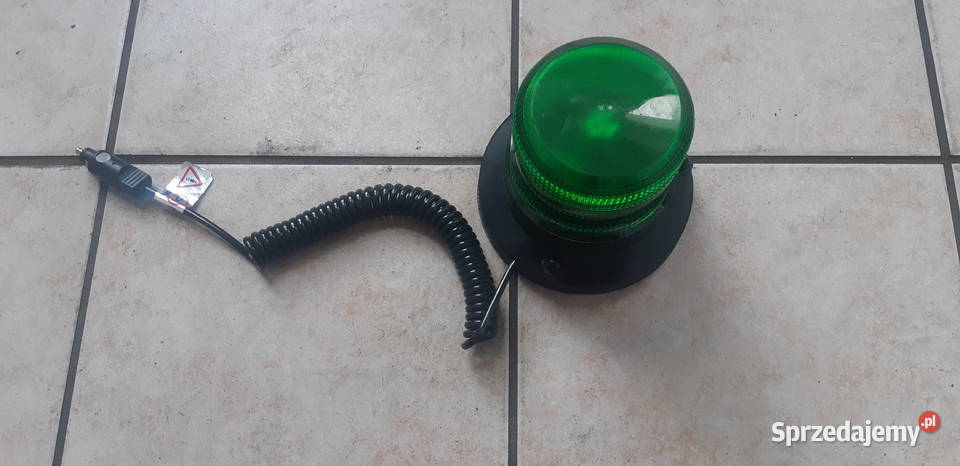 LAMPA BŁYSKOWA LED ZIELONA 12V24 VDC lampy ostrzegawcze Koronowo