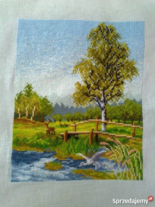 obraz PEJZAŻ haft krzyżykowy Dekoracje i ozdoby małopolskie Tarnów