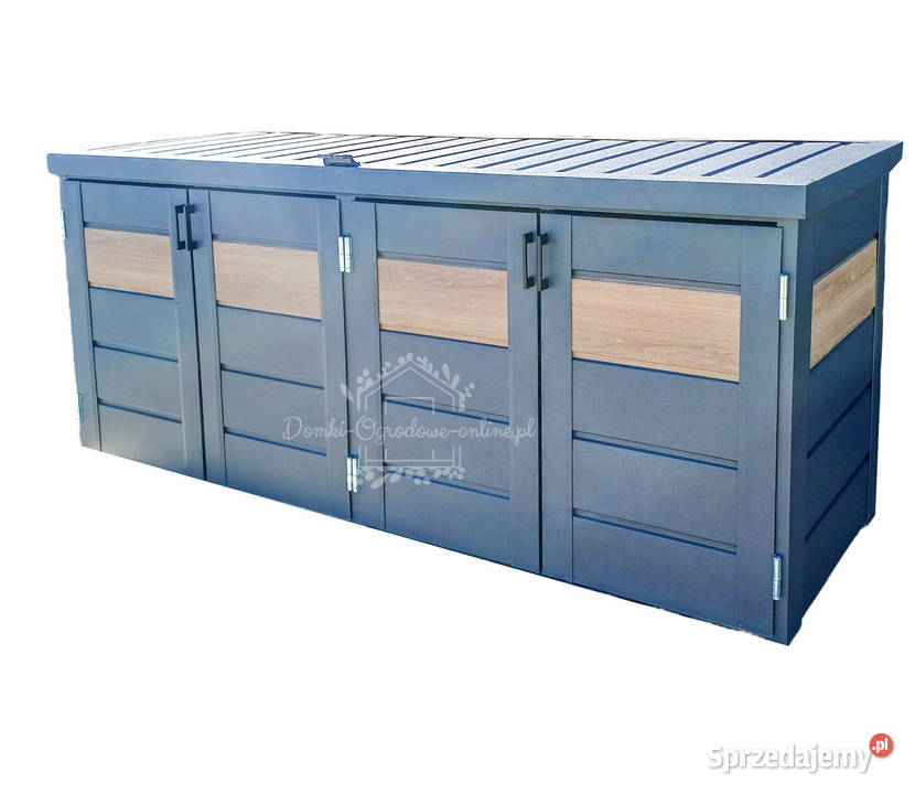 Zabudowa koszy na śmieci wiata śmietnikowa