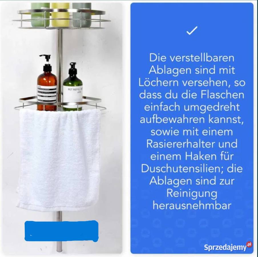 Regulowana Nierdzewna Półka PrysznicowaKuchenna śląskie