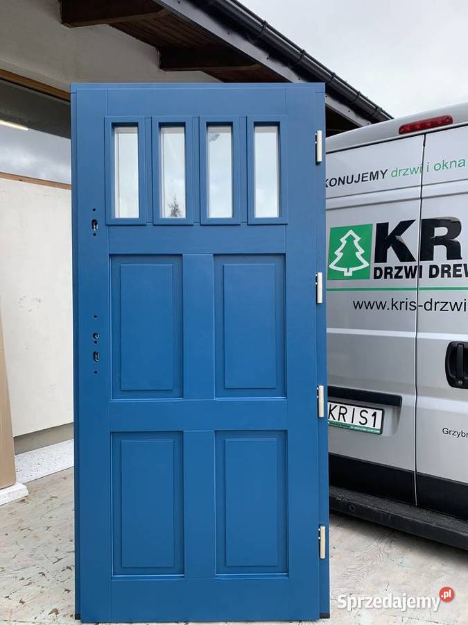 DRZWI ZEWNĘTRZNE DREWNIANE 75 dąb ANGIELSKIE
