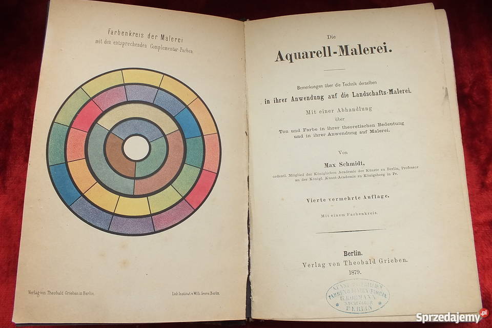 Stara niemiecka książka nauka malarstwa z lubuskie Żary