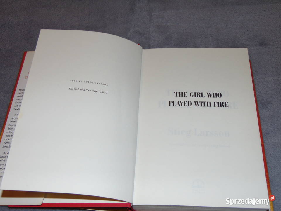 The girl who played with fire Stieg Larsson Proza i poezja Lublin