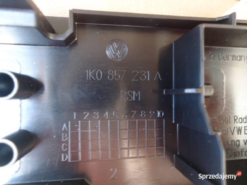 ZAŚLEPKA RADIA DESKI NOWA VW SKODA 1K0857231A osobowe