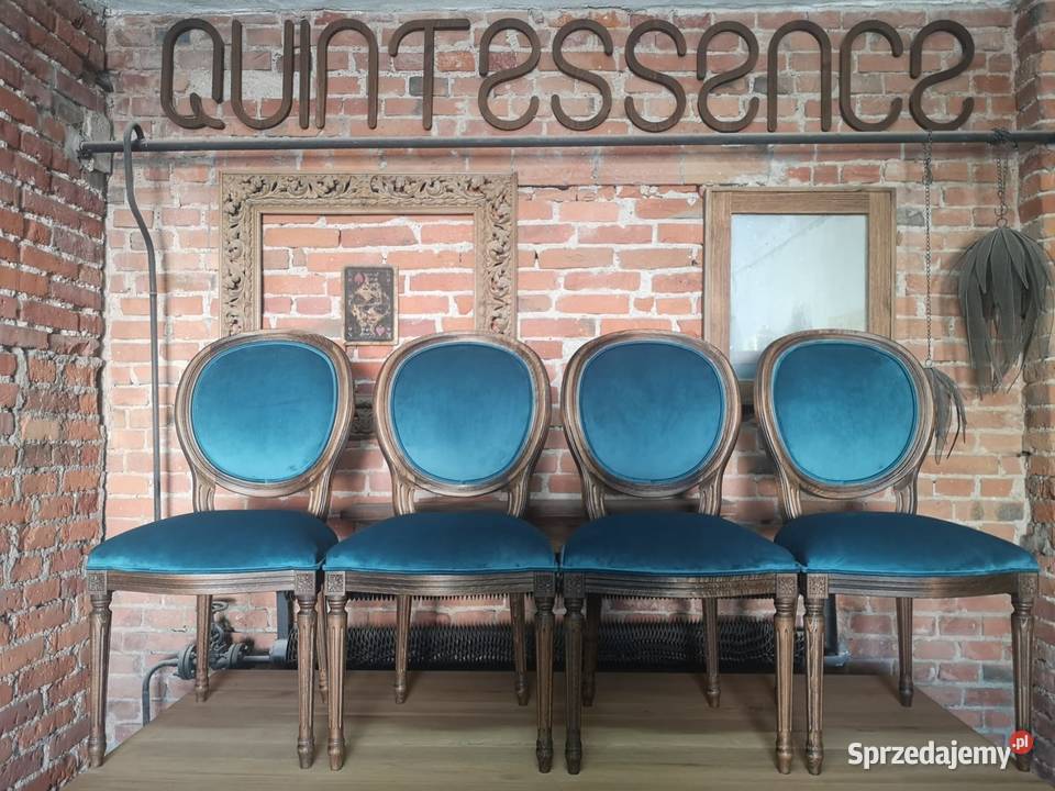Oryginalne krzesła medaliony Ludwik XVI Łódź