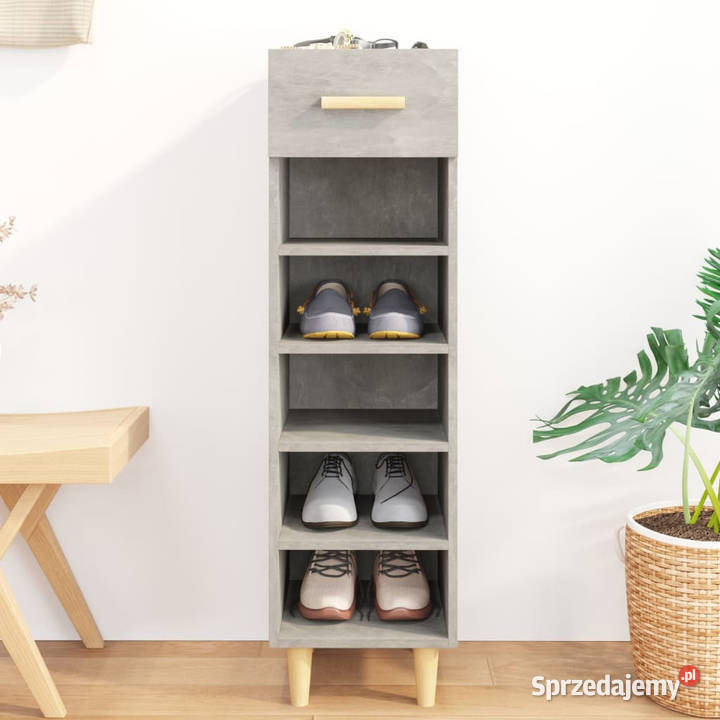 Szafka na buty szarość betonu 30x35x105 WM812802 mazowieckie Warszawa