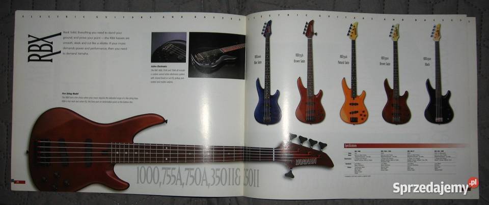Yamaha Electric Guitars And Basses Catalog 1995 Kępice