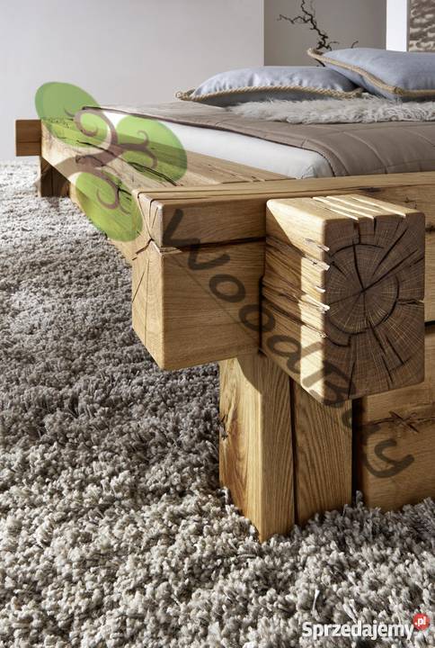 Stylowe Łóżko dębowe z litego drewna 180x200 Gdańsk