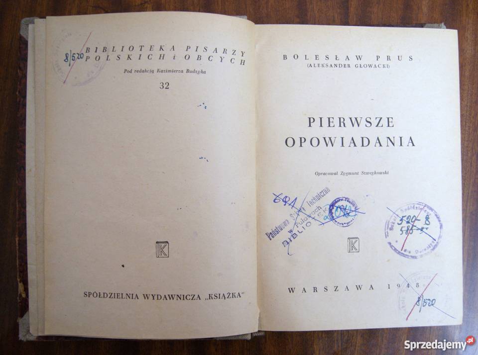 Bolesław Prus Pierwsze opowiadania 1948 Rok wydania 1948 Proza i poezja Parczew