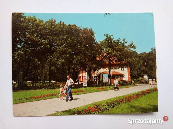 Pocztówka z Łeby z 1983r Znaczek Dąbrowa Górnicza