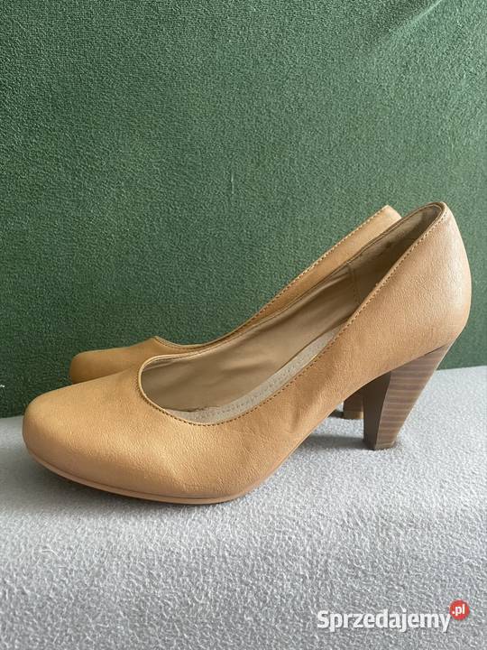 Kremowe buty na obcasie Czółenka wielkopolskie Kłodawa sprzedam