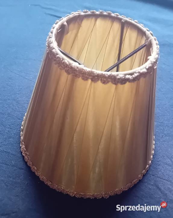 Abażur do lampki nocnej kolor złoty PRL Koźminek