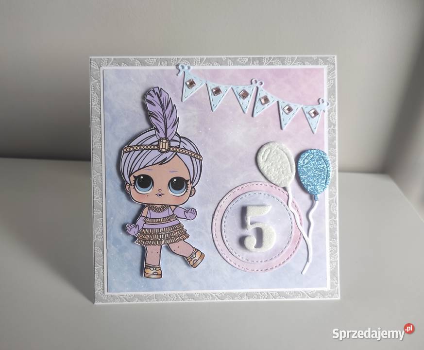 Kartka urodzinowa ręcznie robiona dziewczynki łódzkie Łódź