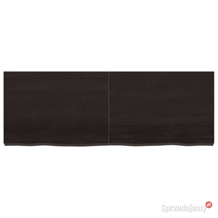 Blat stołu ciemnobrązowy 140x50x26 lite drewno Warszawa