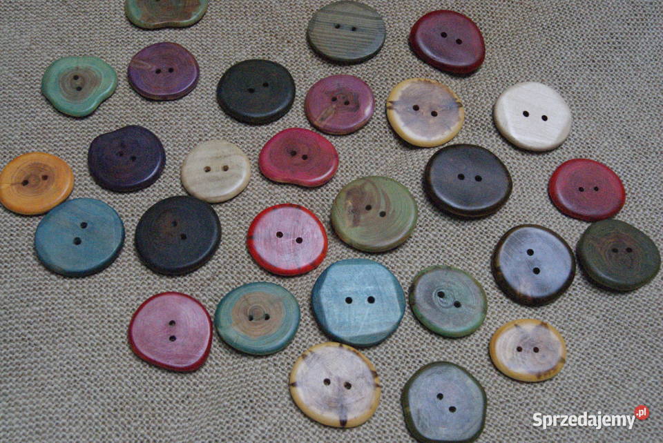 Guzik drewno rękodzieło artystyczne sprzedam