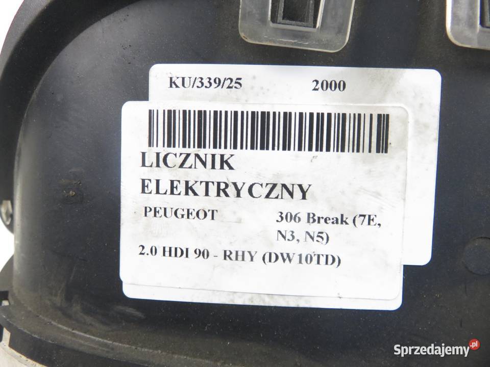 LICZNIK PEUGEOT 306 Break 7E N3 N5 20 HDI 90 RHY Liczniki i zegary małopolskie