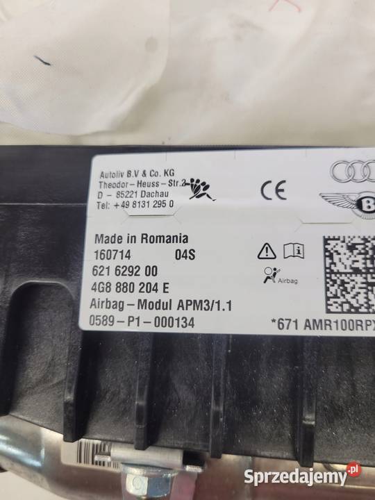 PODUSZKA POWIETRZNA PASAŻERA AUDI A6 C7 Przystajń