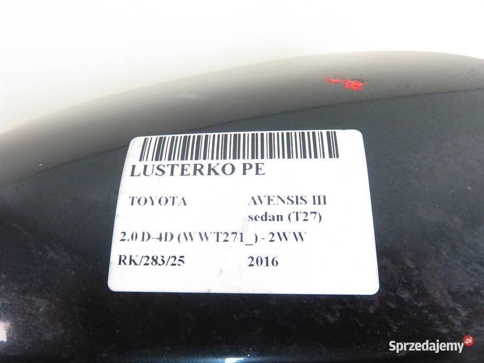 LUSTERKO PRAWE TOYOTA AVENSIS III T27 209 sprzedam