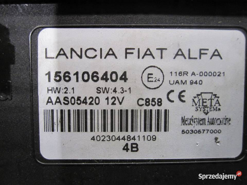 GIULIETTA LIFT 14r moduł alarmu 156106404