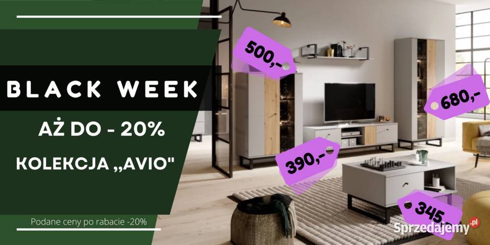 Kolekcja mebli do salonu AVIO Promocja 20 Blizne
