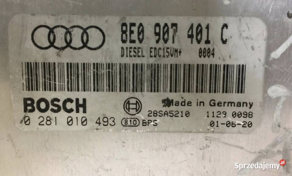 KOMPUTER STEROWNIK SILNIKA AUDI A4 B6 A6 C5 osobowe