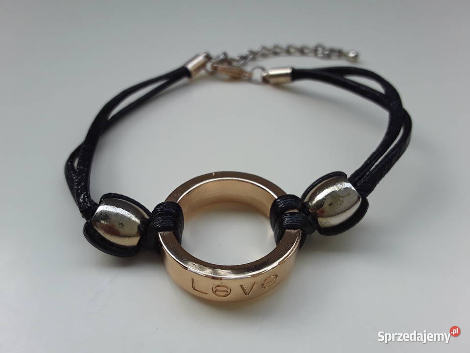 Bransoletka z obrączką napis love mazowieckie Warszawa