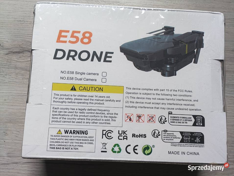 Nowy Dron E58 Składany z Kamerą Fabrycznie śląskie Rydułtowy