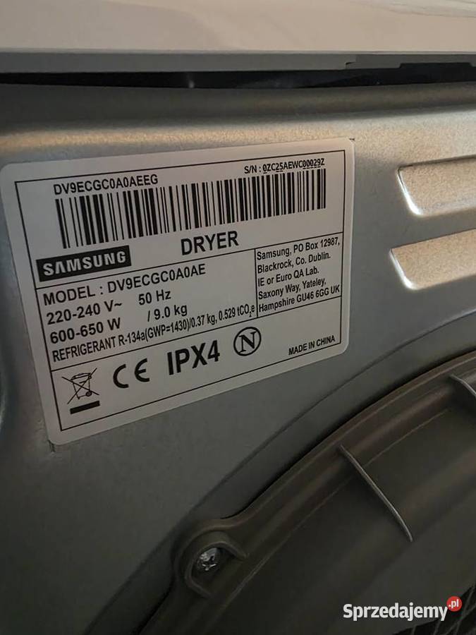 NOWA Suszarka SAMSUNG 9 Prod 01112025 Pompa 60cm Sandomierz