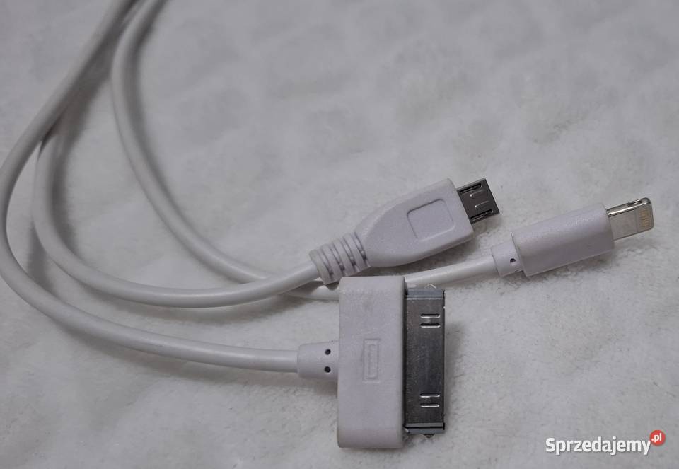 Kabel 3w1 USBA do MicroUSB Lightning iPhoneApple