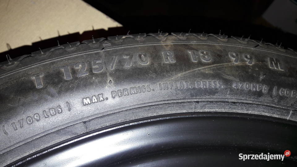 Koło dojazdowe zapas dojazdówka z oponą T125 Głuchołazy