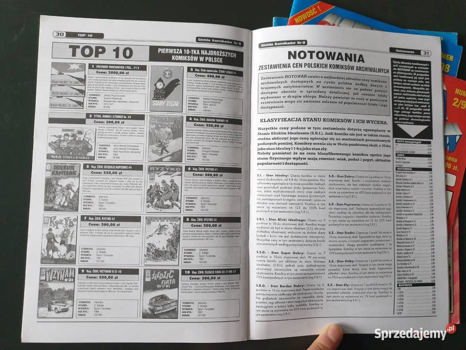 Giełda Komiksów 128 i 9 spis i wycena komiksów Gdynia