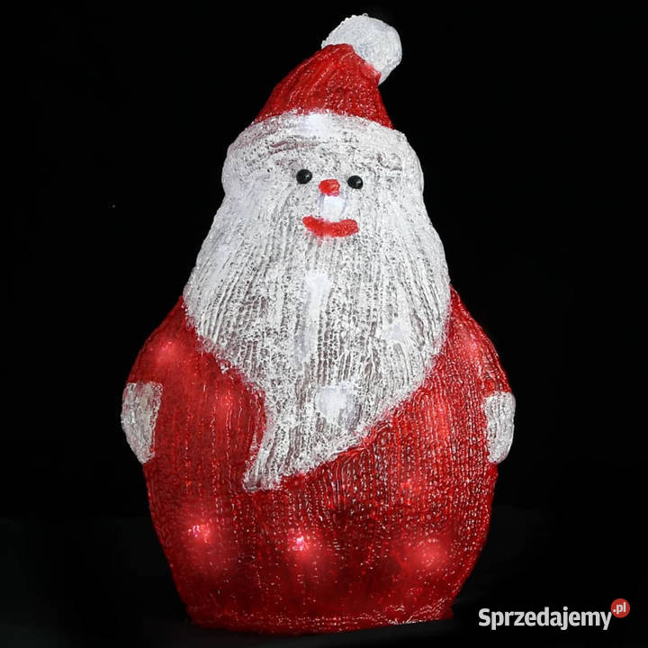 Świąteczna akrylowa figurka Mikołaja z LED 28 Pozostałe
