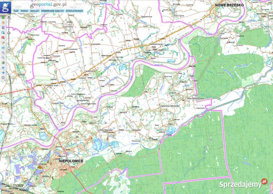 Sprzedam Działką Rolna 19 Ar małopolskie Zabierzów Bocheński