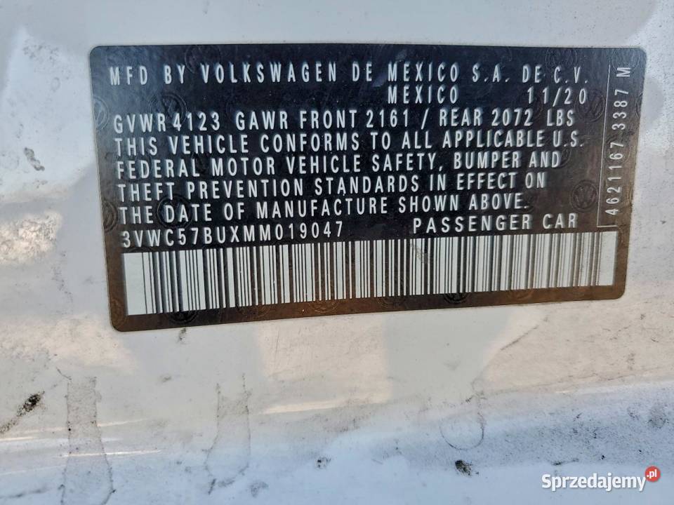 2020 VOLKSWAGEN JETTA S do sprowadzenia Częstochowa sprzedam