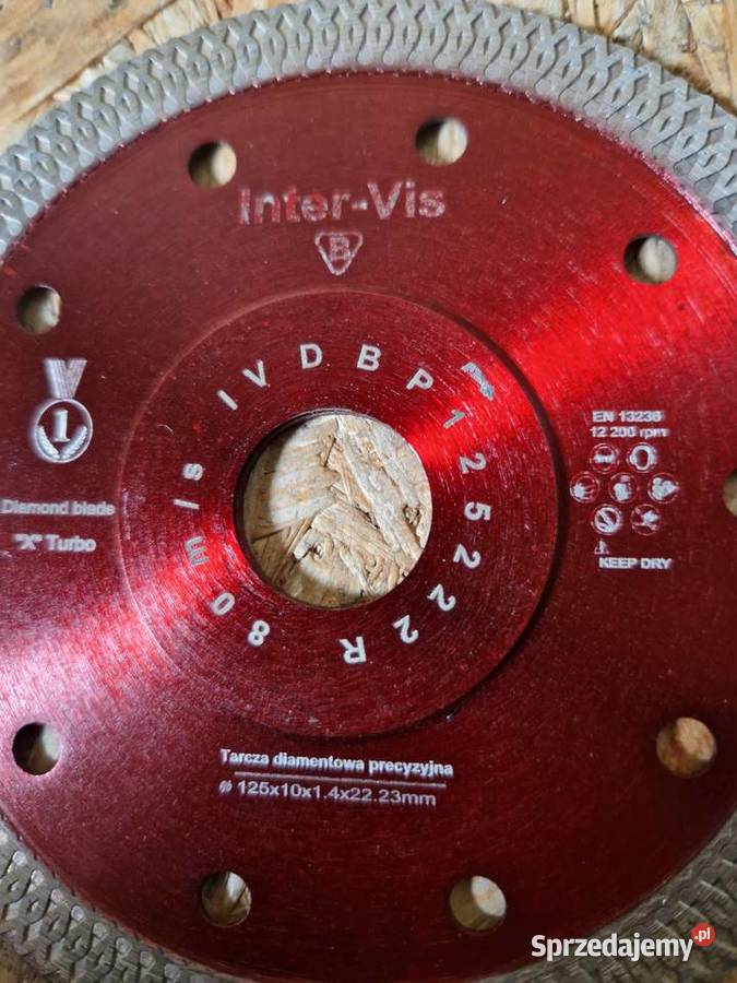 Tarcza diamentowa z otworami stal 125 mm inter Ręczne Głogowa