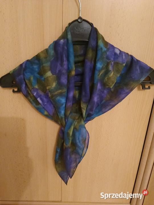 APASZKA kolorowa kwadratowa w kwiatowy wzór Oborniki