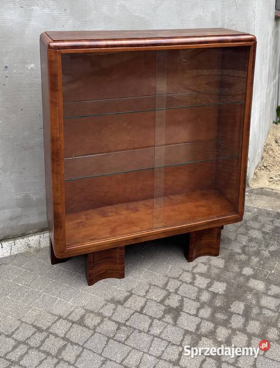 Witryna Orzech ART DECO Antyk Renowacji Idealna