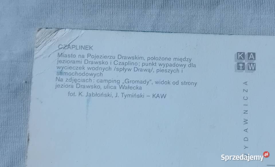 Pocztówka Czaplinek KAW 1978 r wielkopolskie Koźminek