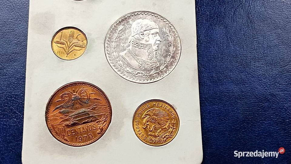 Stare monety 6 monet SET Meksyk stan menniczy podkarpackie Lesko
